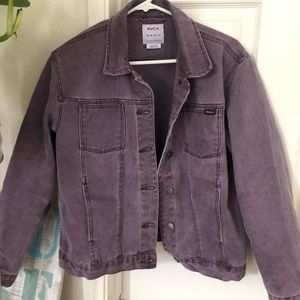 RVCA Purple denim jacket size Medium brand new